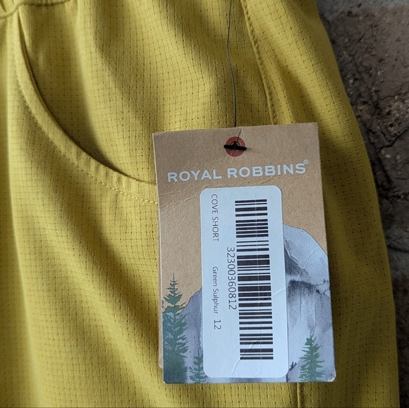 NWT Royal Robbins Cove Short Green Sulphur Size Small Hiking Outdoor Gorpcore - Picture 3 of 10
